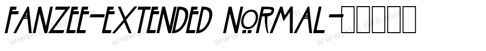 Fanzee-Extended Normal字体转换